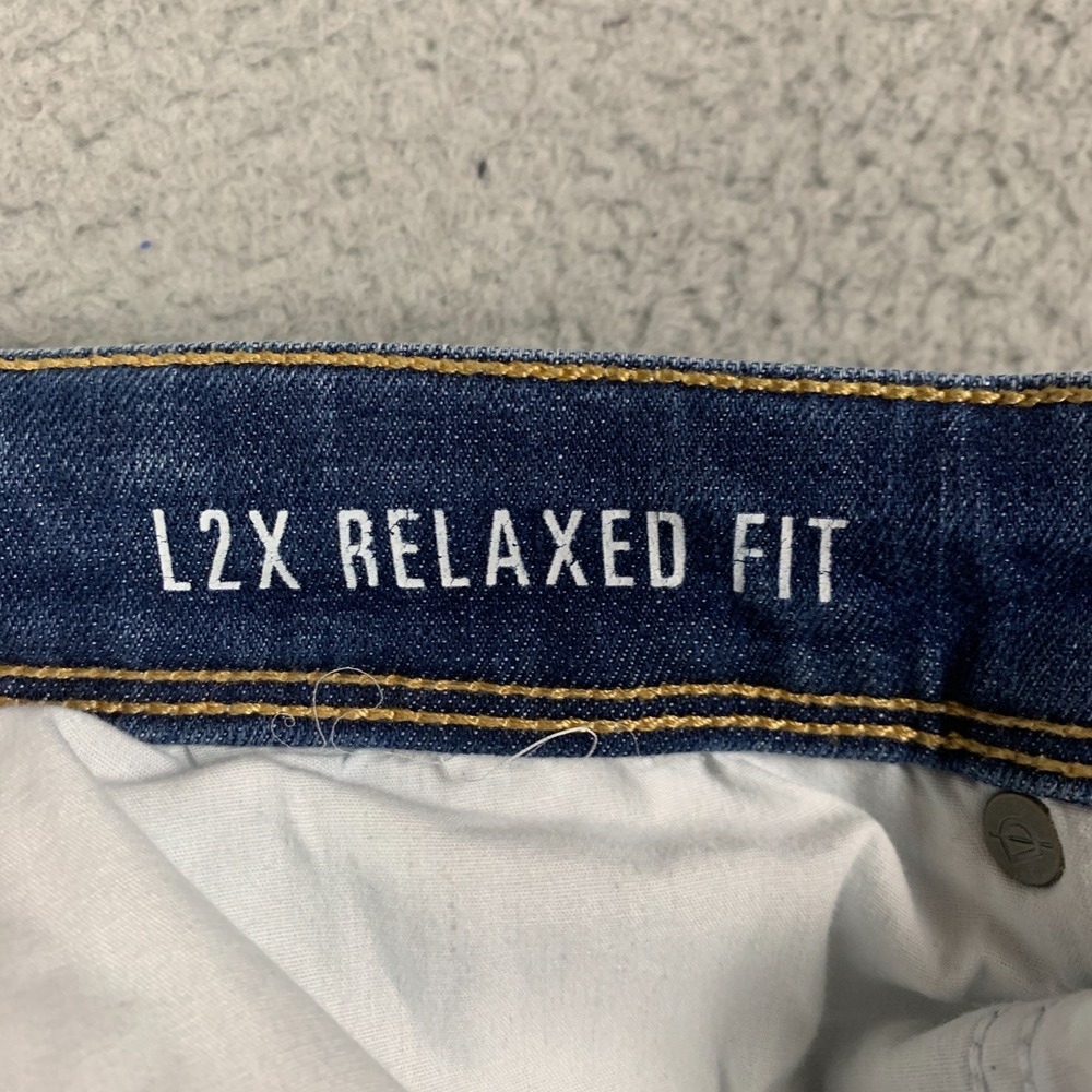 Du/er L2X Jeans Mens‎ Actual 36x35 Blue Relaxed Straight Fit Performance Denim - Picture 3 of 8